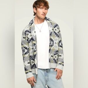 Lucky Brand Fair Isle Cardigan Large BNWOT